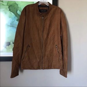 Zara faux suede bomber jacket men’s size 44